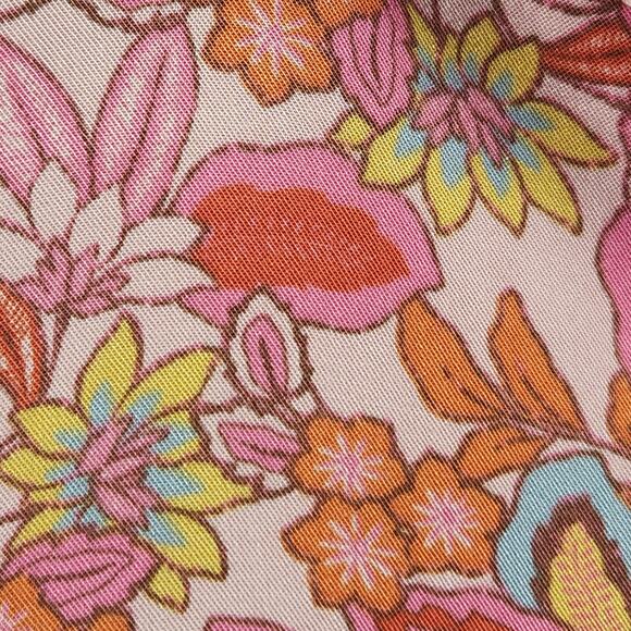 Lucky Brand Button-Up Blouse Women’s SZ L Pink Floral 100% Modal Short Sleeve - Picture 7 of 14